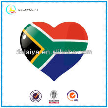 Das Südafrika-Flaggenliebesherz-Zinnabzeichen für Nationaltag